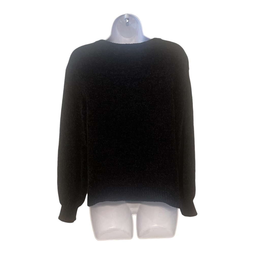 Tommy Bahama Womens Black Chenille‎ V-Neck Sweater Recycled Polyester XS - Picture 2 of 6
